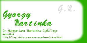 gyorgy martinka business card